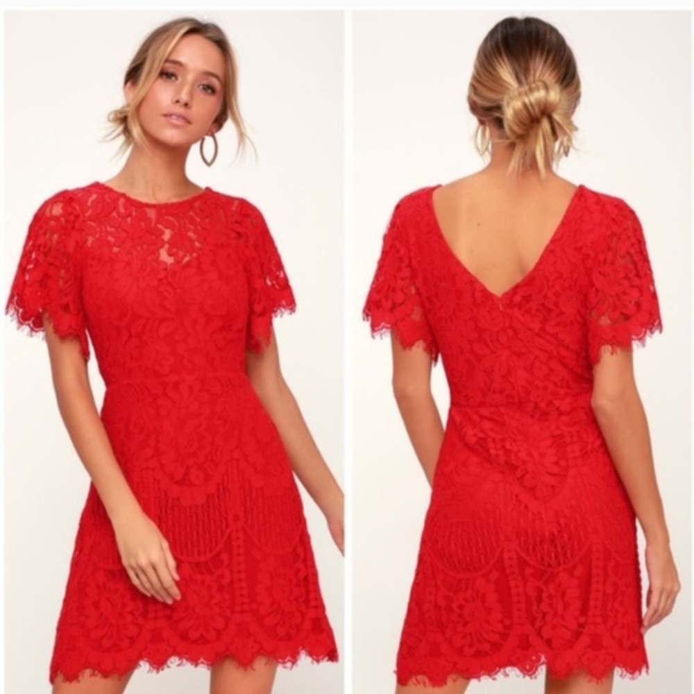 Lulu's red Pearson Dress